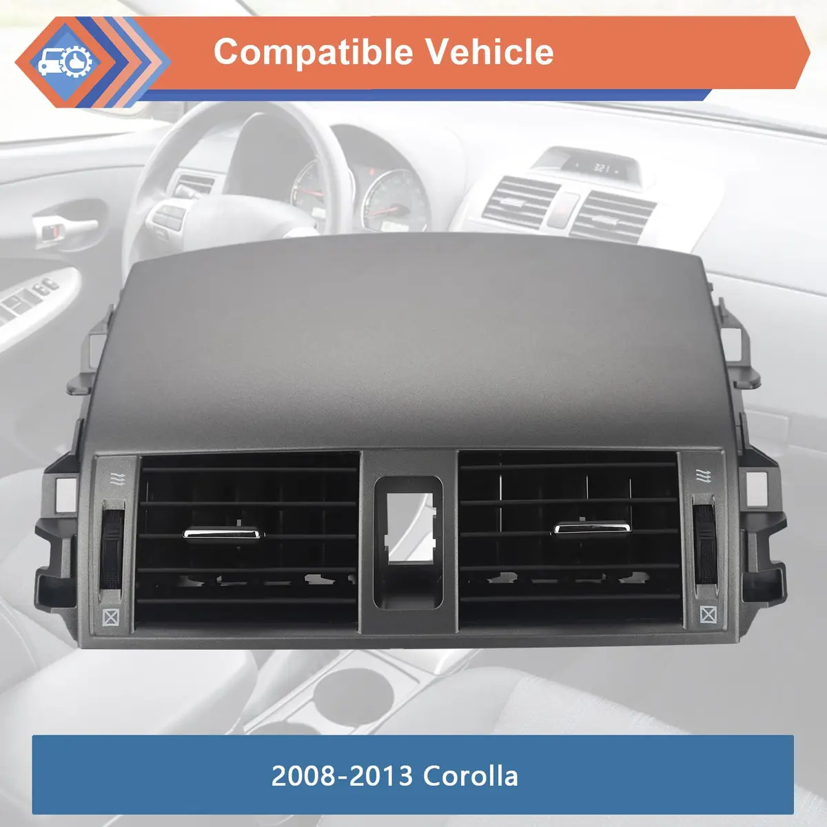 ZONFANT Adjustable Air Center Dash Fit For Toyota Corolla 2008-2013 | Manual Air Volume Control - view 3
