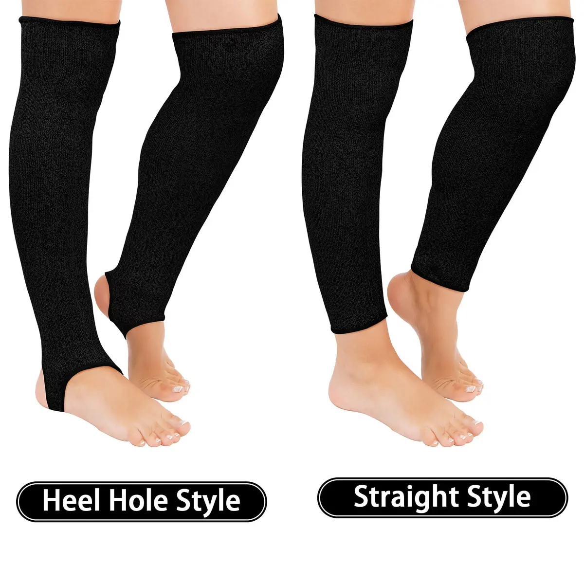 Zhanmai Cut Resistant Leg Sleeves for Safety | Breathable & Lightweight (Heel Hole Style) - view 2