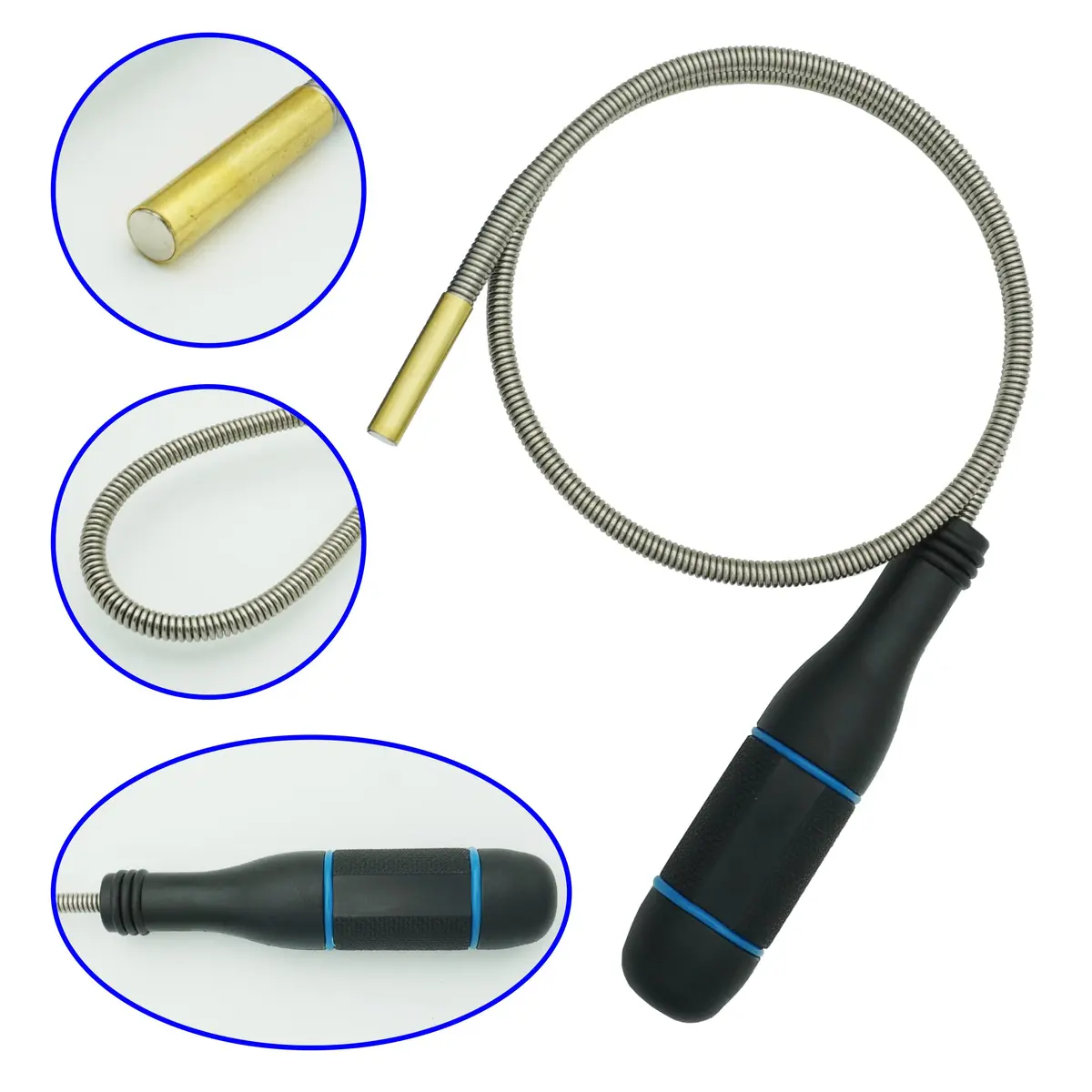 GUTIMORE Magnetic Pickup Tool 25" Flexible Bend-It Magnet Snake Blue | Strong Steel Spring & 2LB Pull - view 3