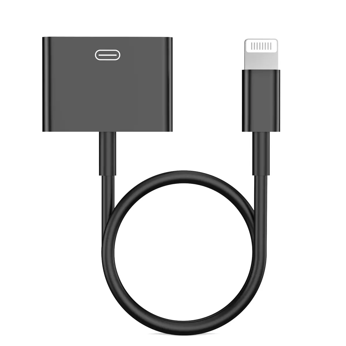 Belcompany Lightning to 30 Pin Adapter for iPhone | Apple MFi Certified 8-Pin to 30-Pin Converter (Black) - main product image