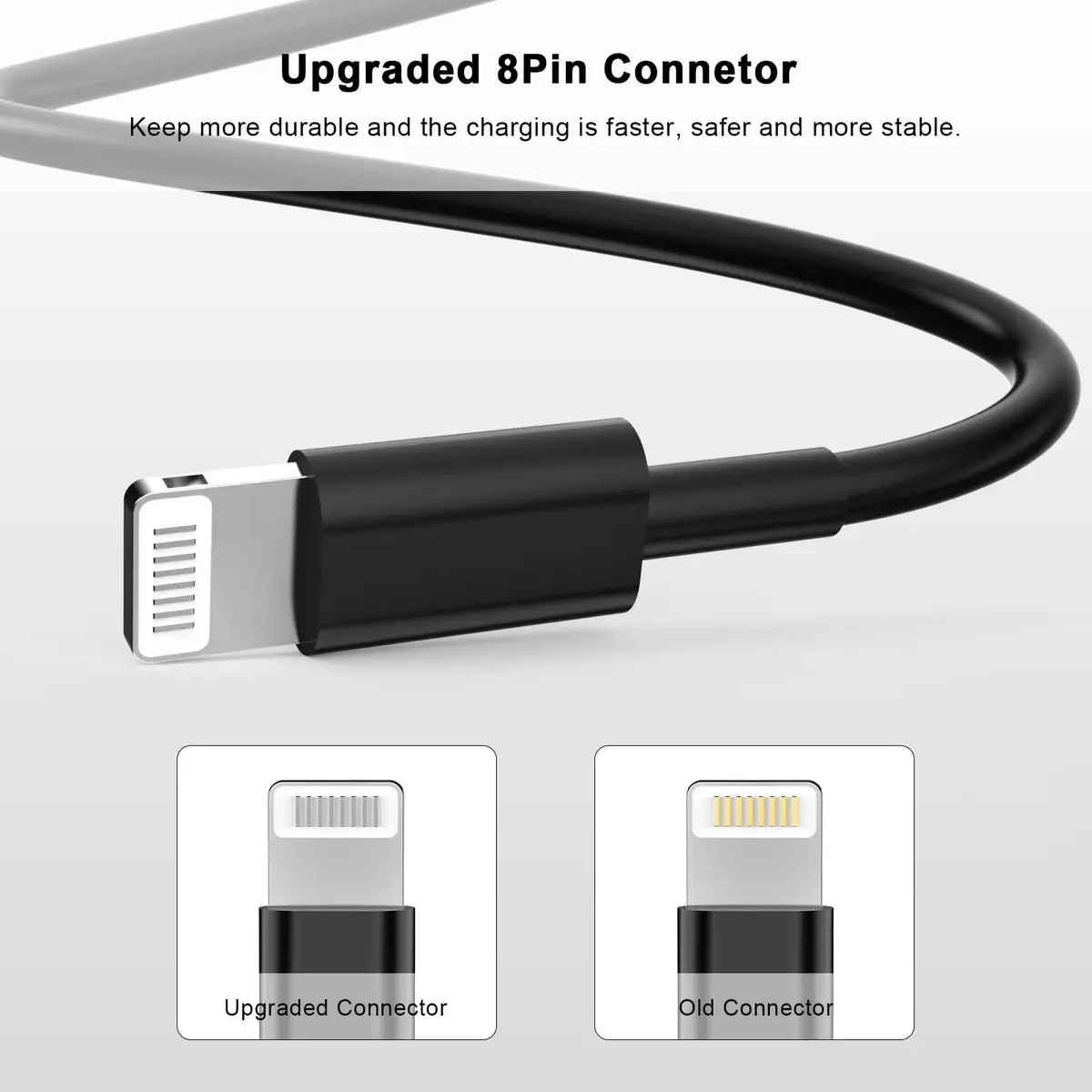Belcompany Lightning to 30 Pin Adapter for iPhone | Apple MFi Certified 8-Pin to 30-Pin Converter (Black) - view 4