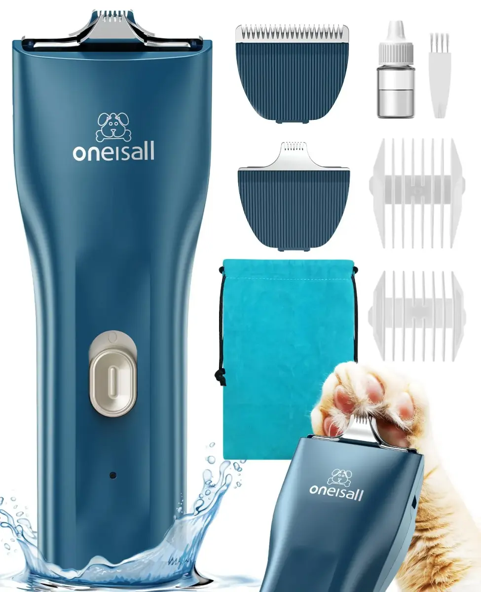 oneisall Quiet Pet Clippers for Cat Matted Hair, Cordless Cat Hair Trimmer with Storage Bag | Low Noise Under 50 dB - main product image