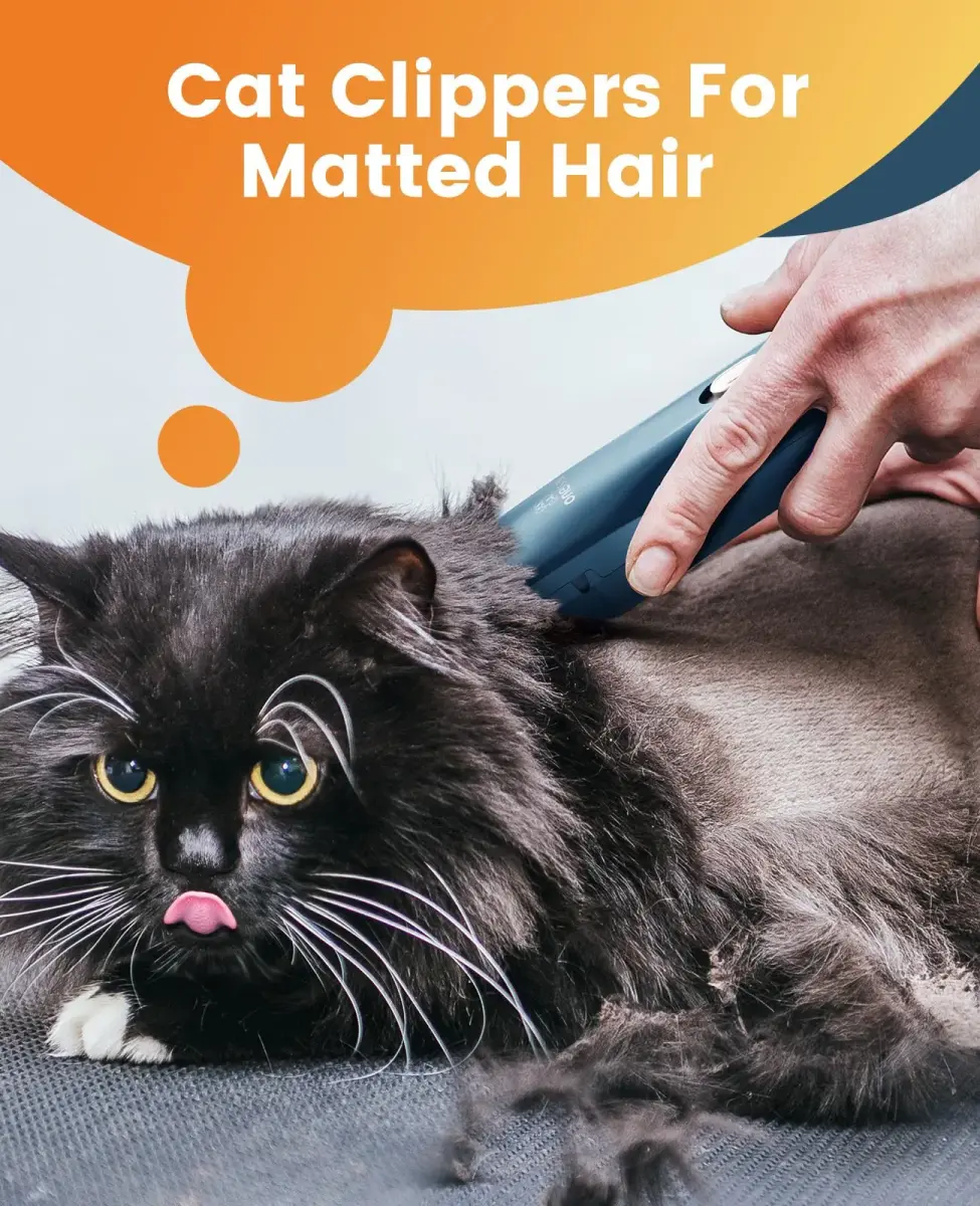 oneisall Quiet Pet Clippers for Cat Matted Hair, Cordless Cat Hair Trimmer with Storage Bag | Low Noise Under 50 dB - view 7
