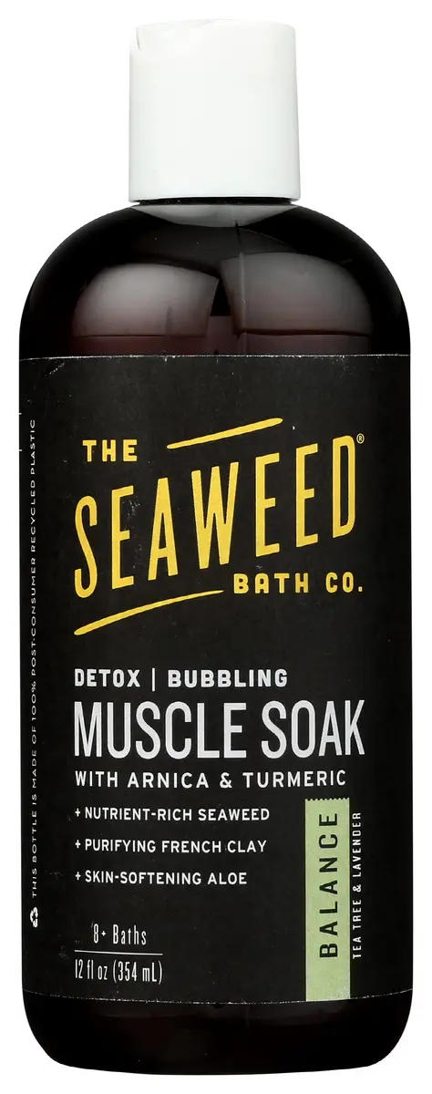 The Seaweed Bath Co. Detox Bubbling Muscle Soak, Lavender & Tea Tree, 12 Fl Oz | Vegan & Paraben Free - main product image
