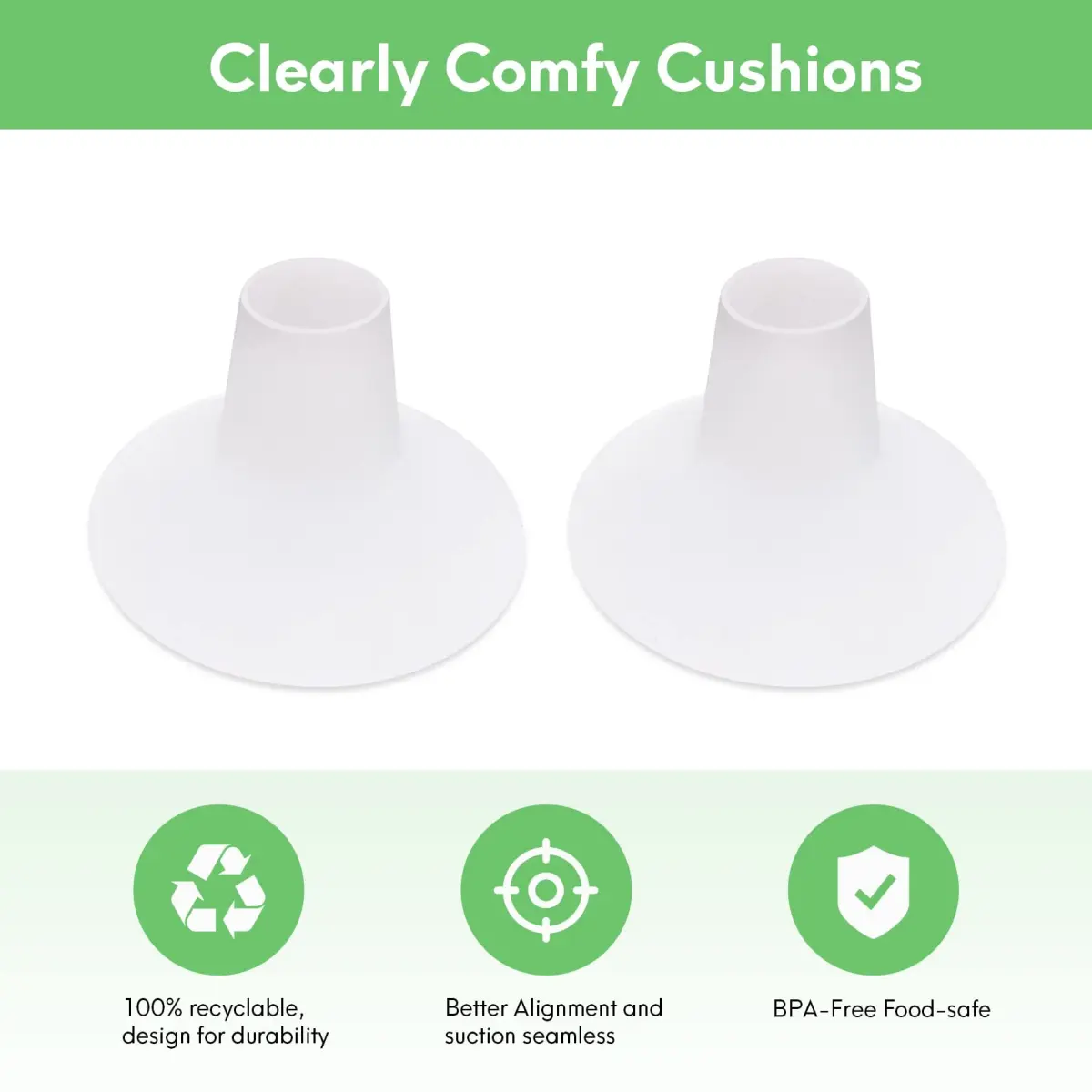 Mompmuir Breast Pump Cushion M | 25mm (0.98 Inch) Flange Insert | Reduces Pain & Improves Fit | BPA-Free Silicone - view 6