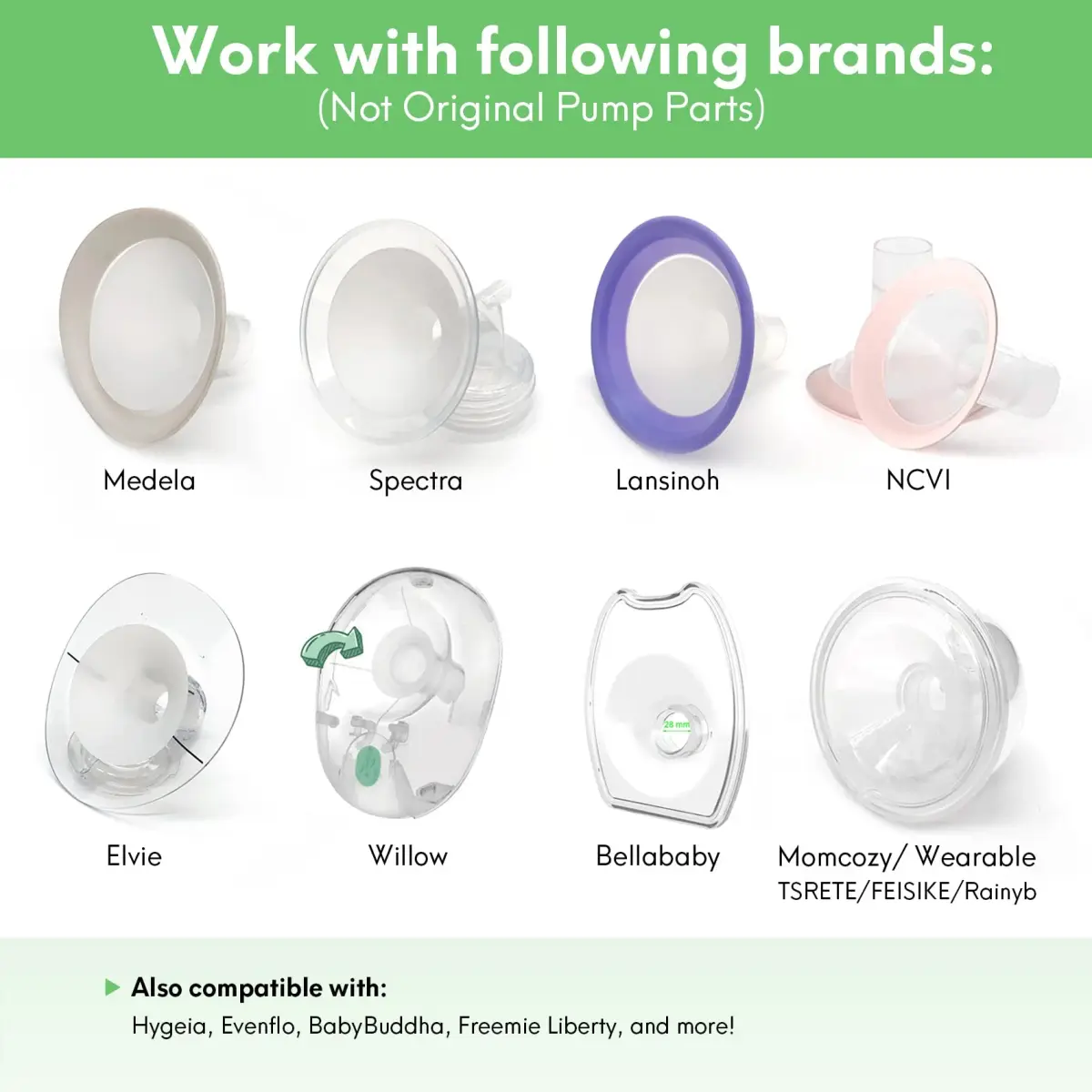 Mompmuir Breast Pump Cushion M | 25mm (0.98 Inch) Flange Insert | Reduces Pain & Improves Fit | BPA-Free Silicone - view 3