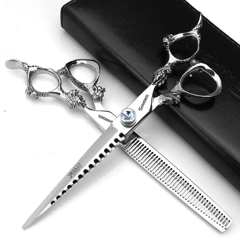 SHARONDS Professional Hair Cutting Dragon Shears 7 Inch (17.78 cm) | Sharp Stainless Steel Barber Scissors - main product image