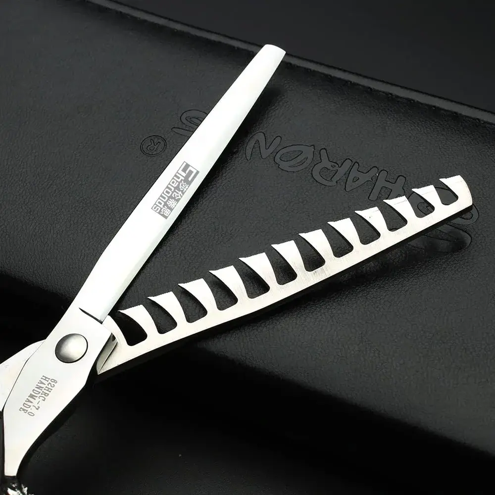 SHARONDS 7 Inch Dragon Hair Cutting Shears - Black Titanium Coated, 2-Piece Set - view 5