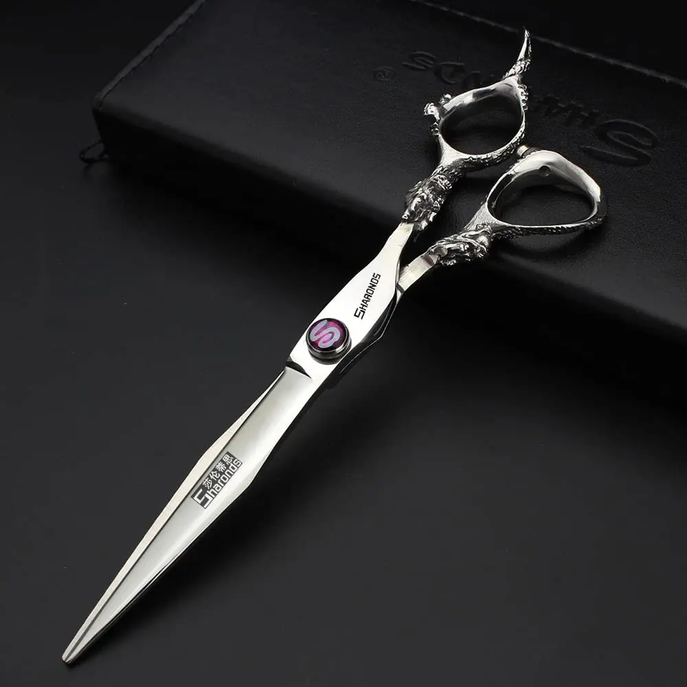 SHARONDS 7" 7.5" 8"9" Professional Hairdressing Scissors Barber Salon Hair Cutting Dragon Shears (Large) | Stainless Steel, Ergonomic Design - view 7