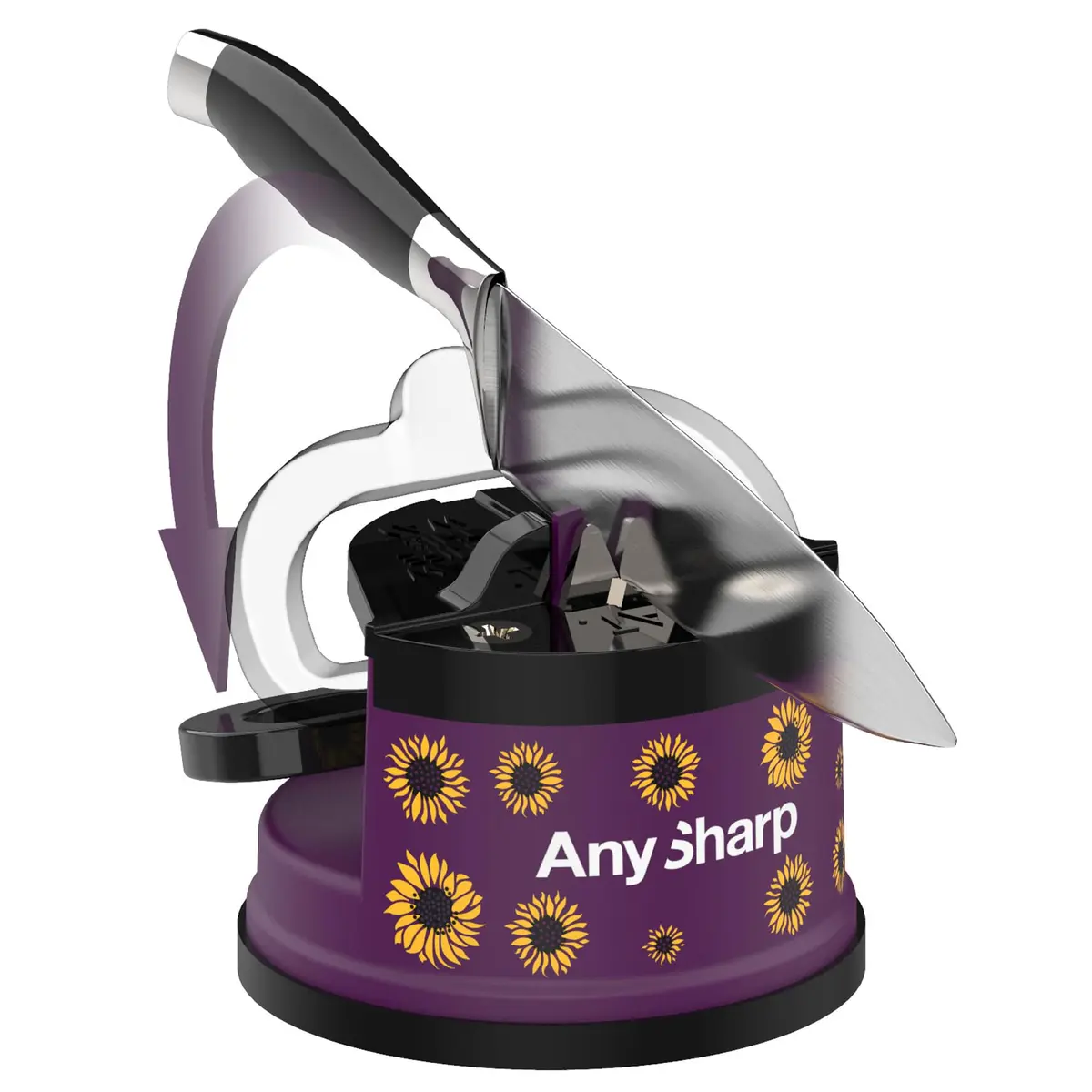 AnySharp Knife Sharpener – Sunflower | Hands-Free, Easy to Use, Compact - view 2