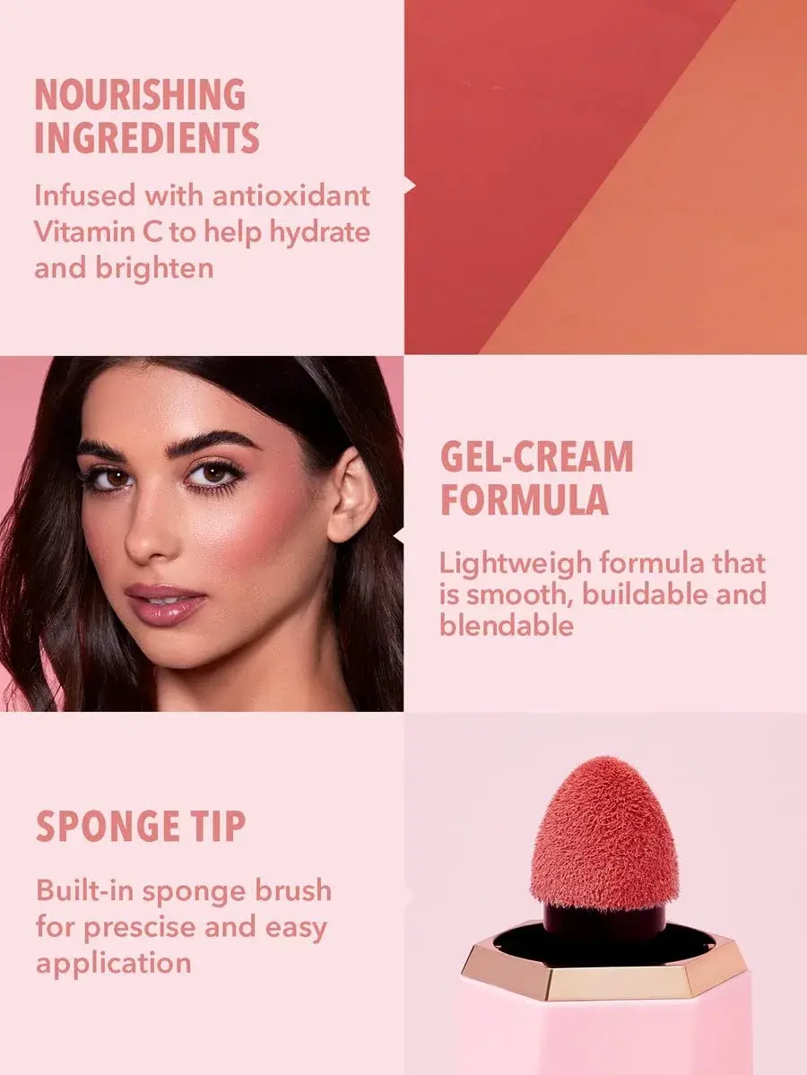 SHEGLAM Color Bloom Liquid Blush - Matte Risky Business (5.2ml) | Hydrating Gel-Cream Cheek Makeup - view 3