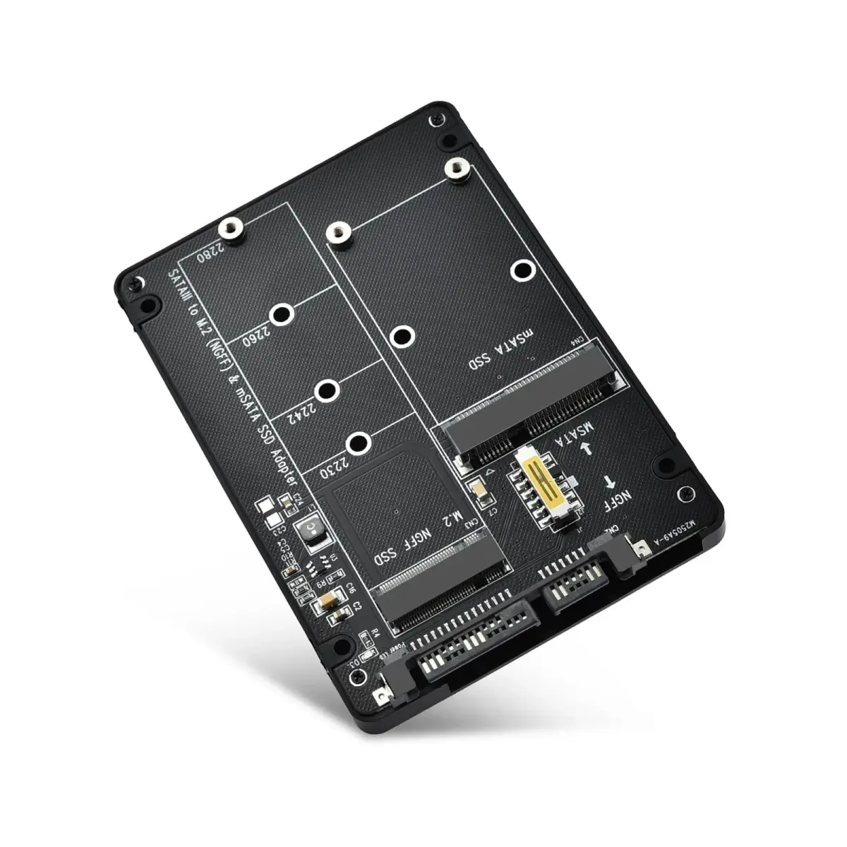 ELUTENG M.2 NGFF/MSATA to SATA Adapter - 2.5" SATA III Converter | Supports B&M Key, Not for M Key - main product image