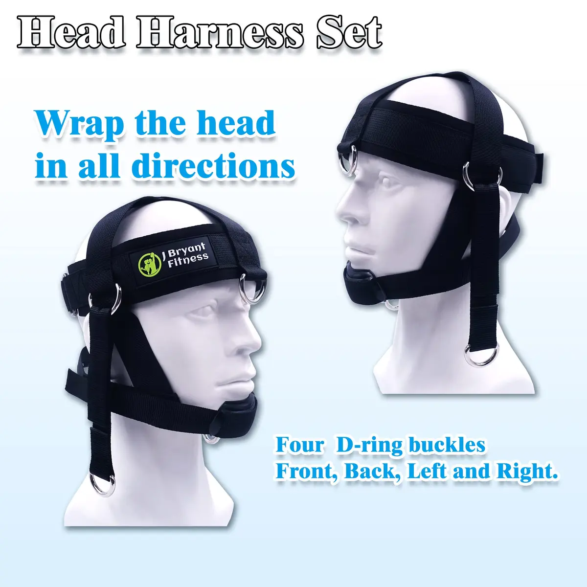 J Bryant Neck Harness Head - Weight Lifting with Resistance Bands - Adjustable Length Neck Training Strap with Door Anchor Neck Strength Training Equipment - view 5