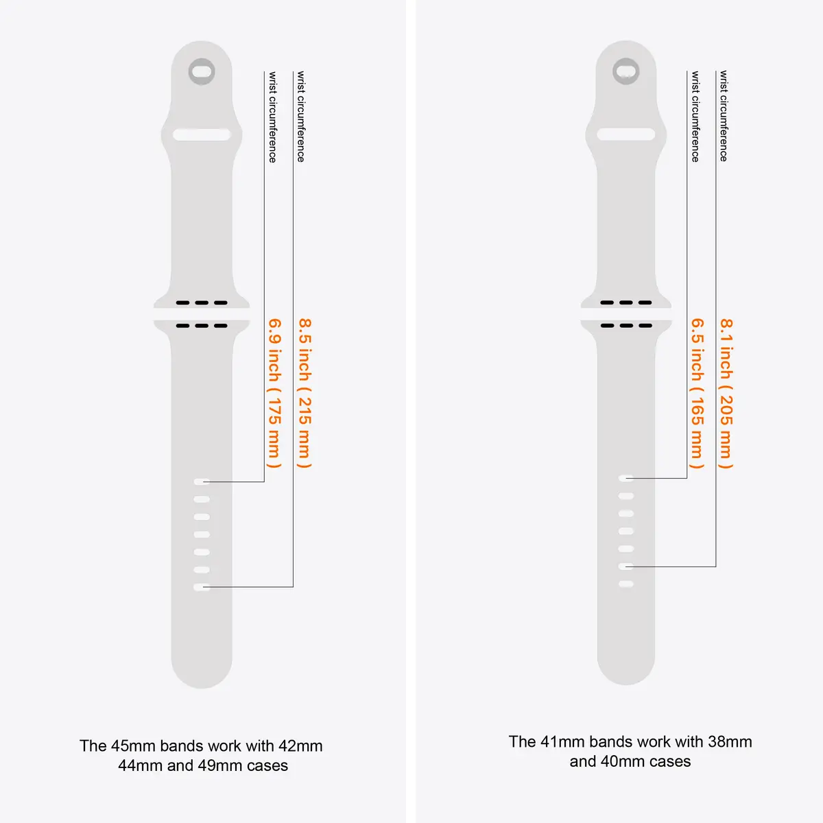 DONEGANI Silicone Sport Watch Band for Apple Watch Series 11/10/9/8/7/6/5/4/3/2/1 38mm-49mm | Water-Resistant, Durable, Unisex - view 5