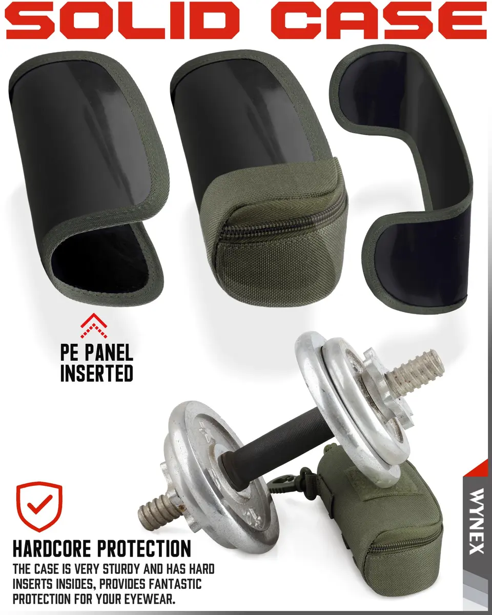 WYNEX Tactical Molle Glasses Pouch, Army Green | 16.5cm (6.5") - view 4