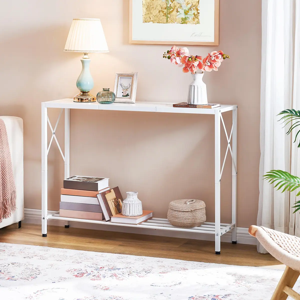 Tajsoon Console Table 41.8" | Modern 2-Tier Entryway with Shelves - view 7