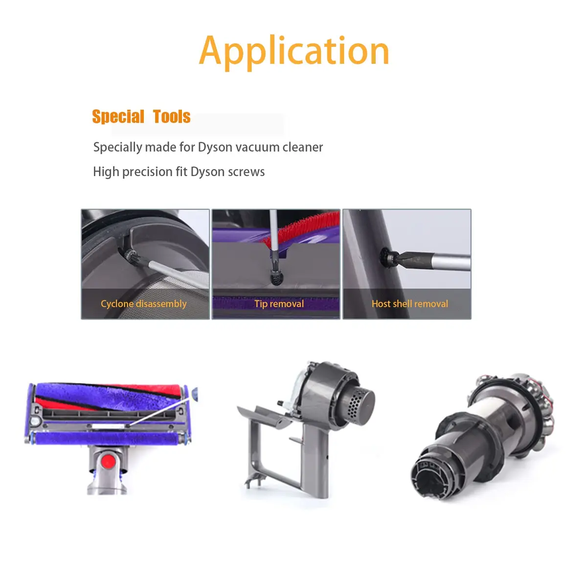 Hather Special Tools for Dyson V6 V7 V8 V10 V11 V15 Vacuum Cleaners | Custom Disassembly Kit - view 3