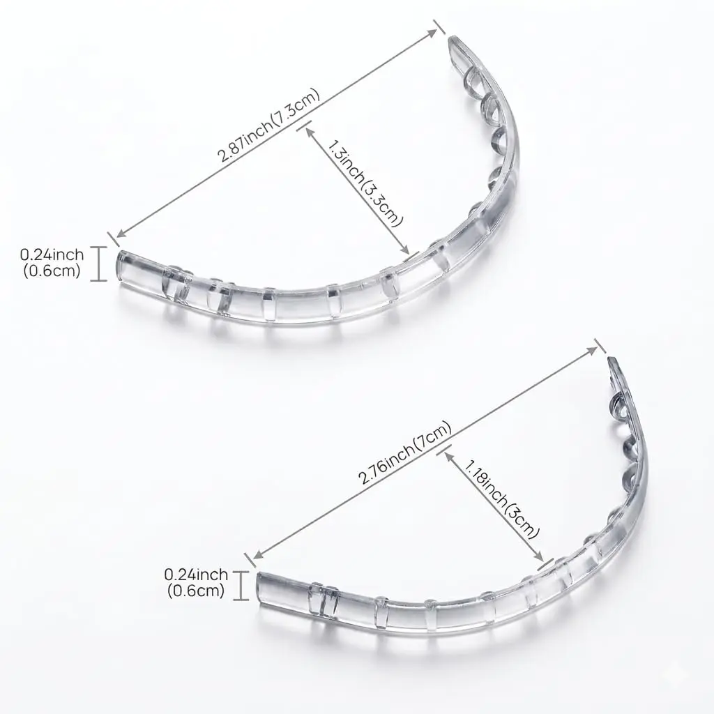 Obrush Comfort Covers for Braces | Orthodontic Mouth Guard & Lip Protector, Clear, 4.2"/3.9" - view 3