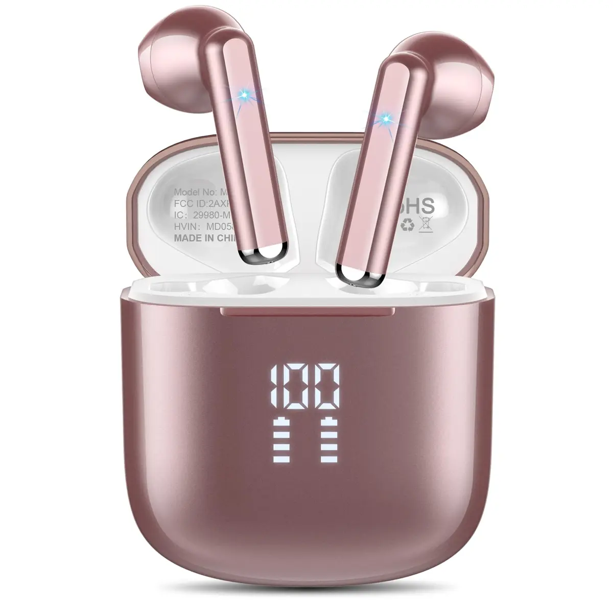 OYIB Wireless Earbuds Bluetooth 5.3, ENC Mic, 25H Playtime, IPX7 Waterproof, Rose Gold | HD Stereo Sound - main product image