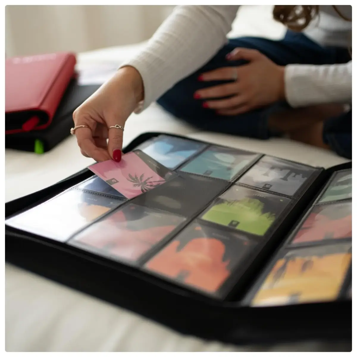 Vault X 9 Pocket Zip Trading Card Binder 360 Cards Exo-Tec Pink | Premium Card Protection - view 6