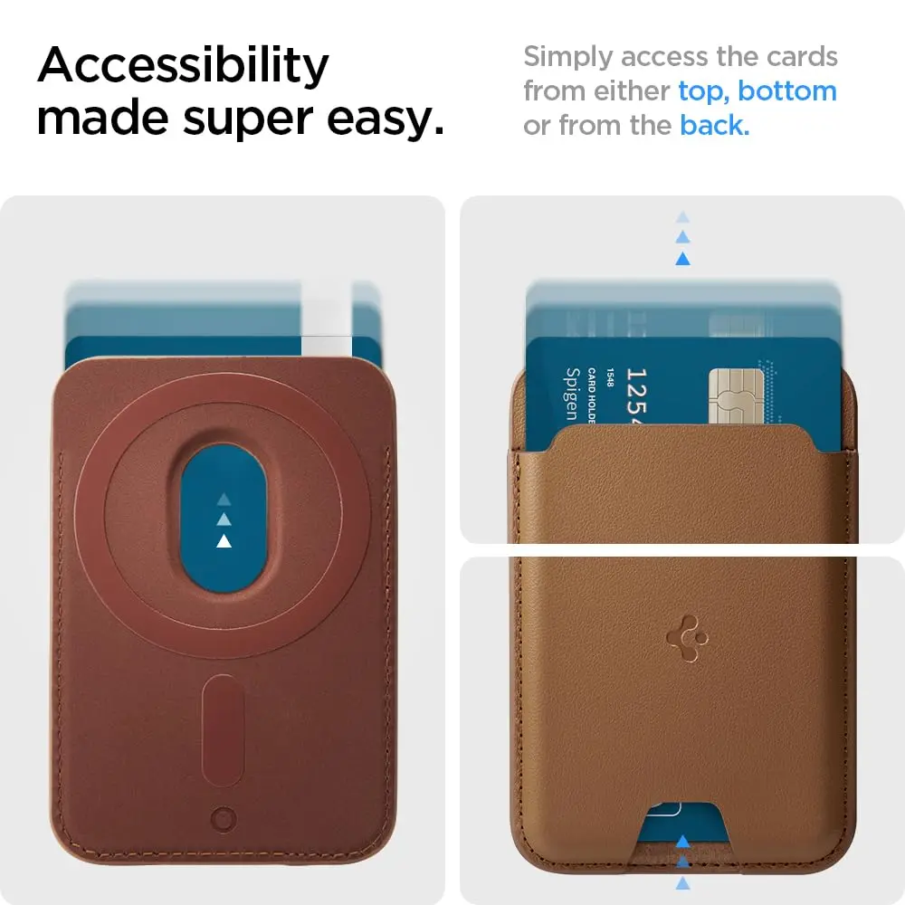 Spigen MagSafe Wallet, Holds 3 Cards | Slim Vegan Leather Card Holder with Strong Magnet - view 7