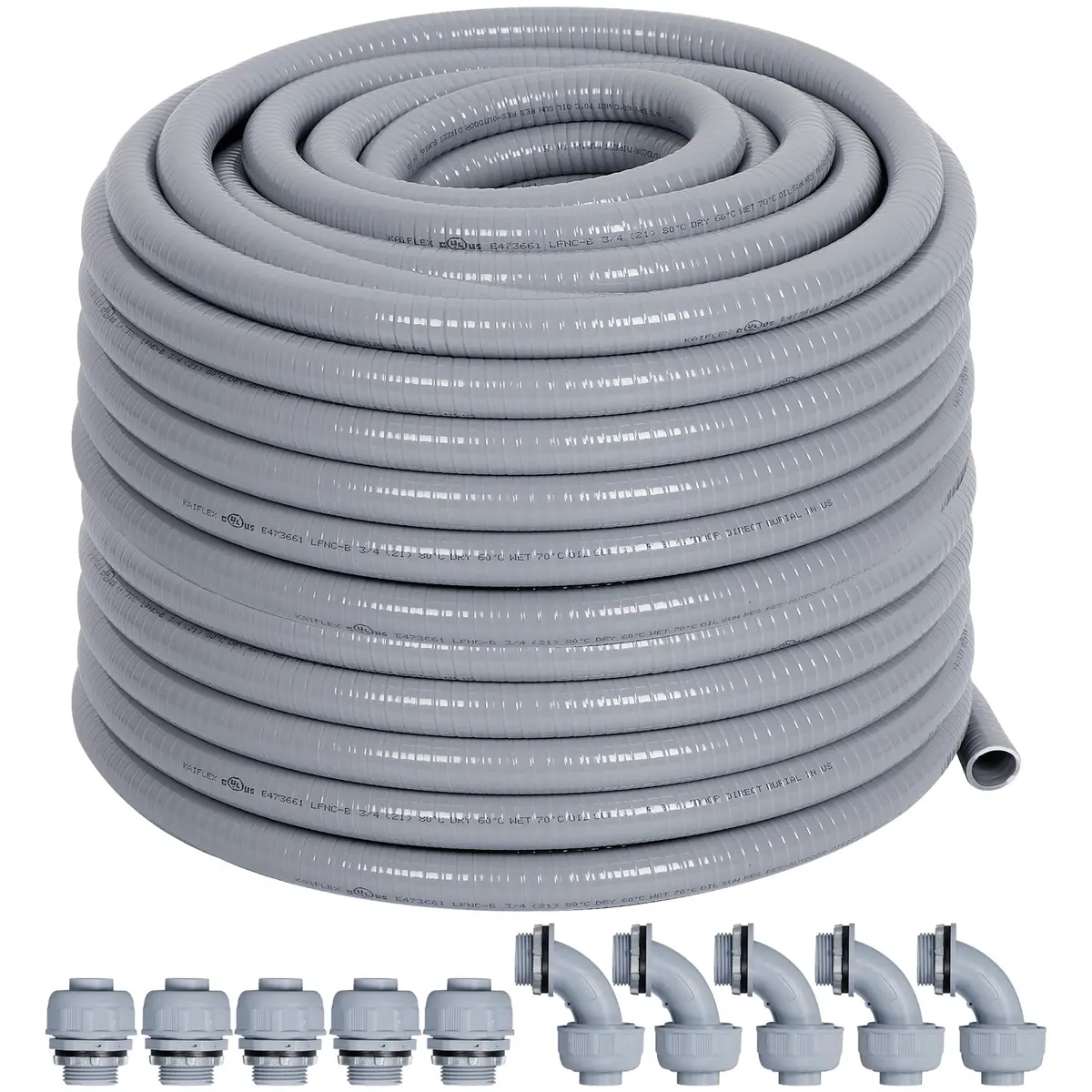 Neorexon Liquid-Tight Conduit 1/2 inch | 100ft PVC Outdoor Electrical Pipe - main product image