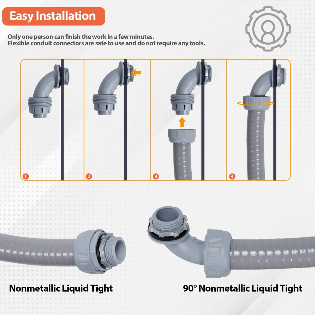 Neorexon Liquid-Tight Conduit 1/2 inch | 100ft PVC Outdoor Electrical Pipe - view 5