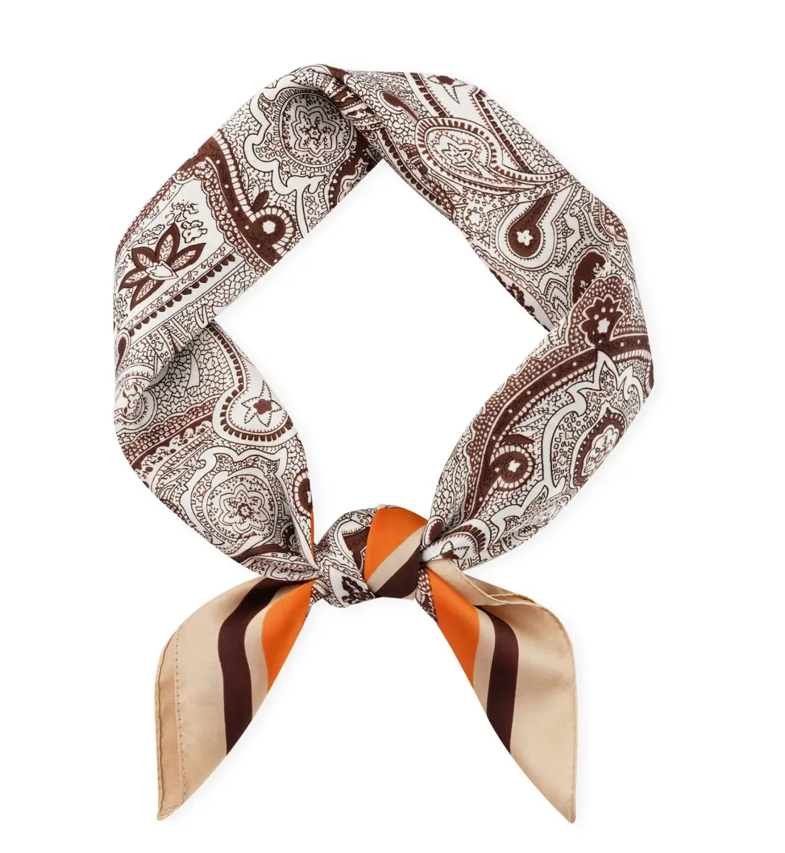 GERINLY Tribal Pattern Silk Neck Scarf for Men 69cm (27 Inch) | Classic Paisley Design for Western & Indian Wear - main product image
