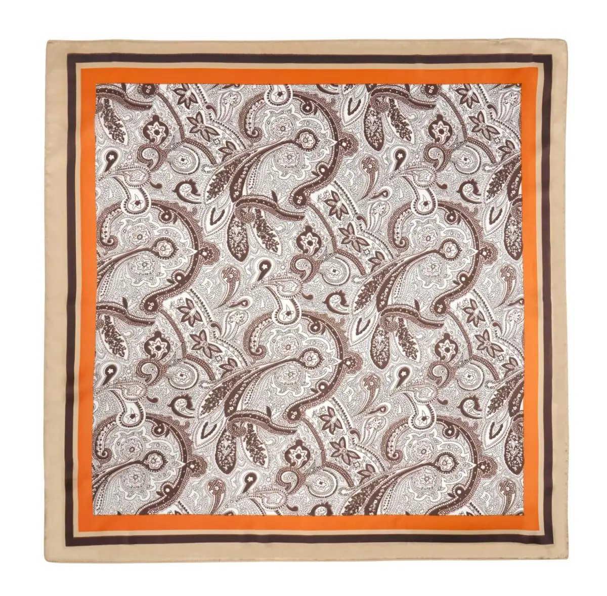 GERINLY Tribal Pattern Silk Neck Scarf for Men 69cm (27 Inch) | Classic Paisley Design for Western & Indian Wear - view 6