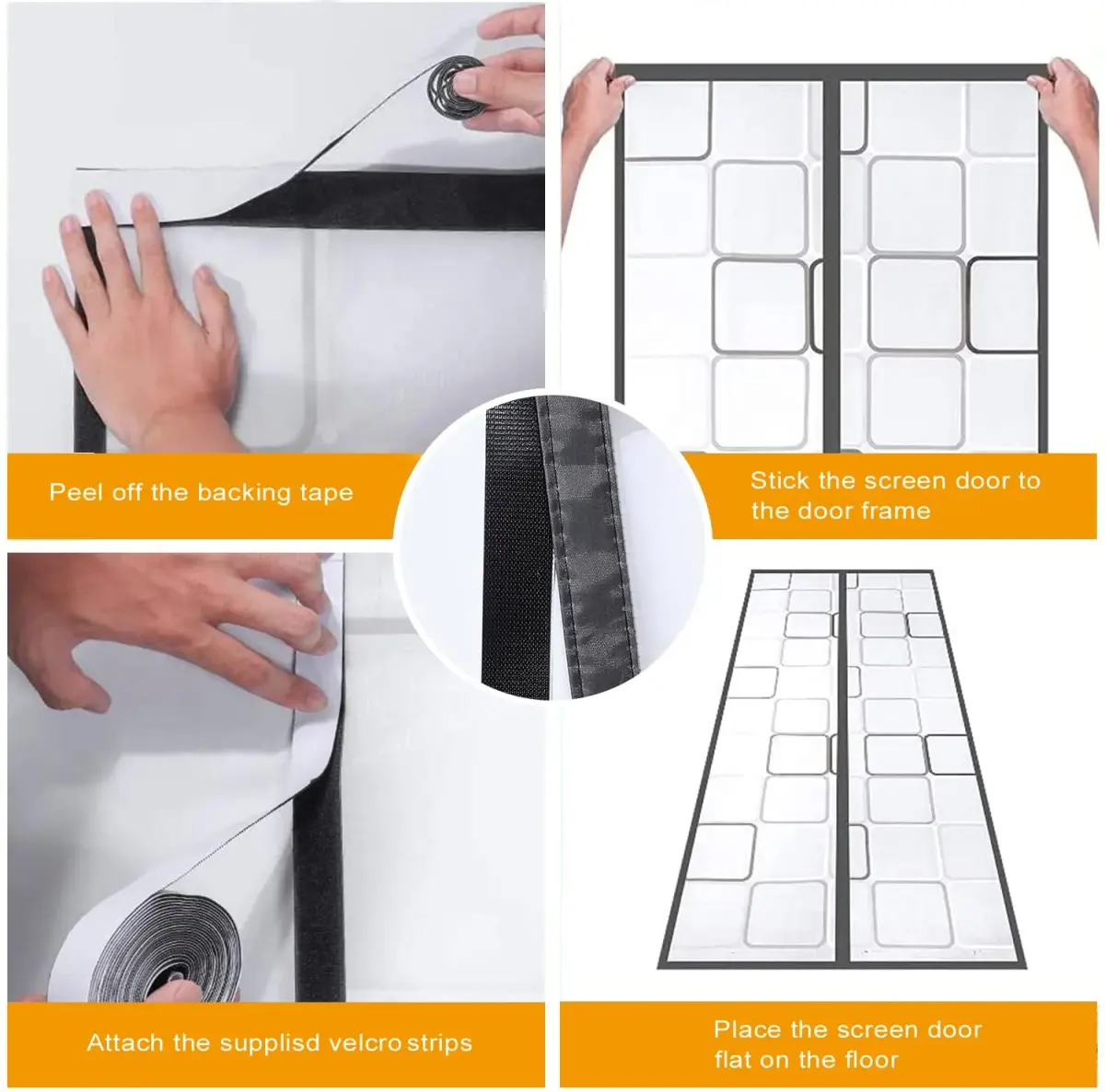 Alyseldy Insulated Door Curtain Magnetic Thermal Door Cover 74 x 81.5 Inch | Energy Saving for AC Rooms - view 2
