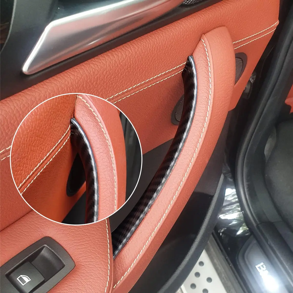 Jaronx Carbon Fiber Pattern Door Handle Covers for BMW X3 F25/X4 F26 (3-Piece Set) - view 6