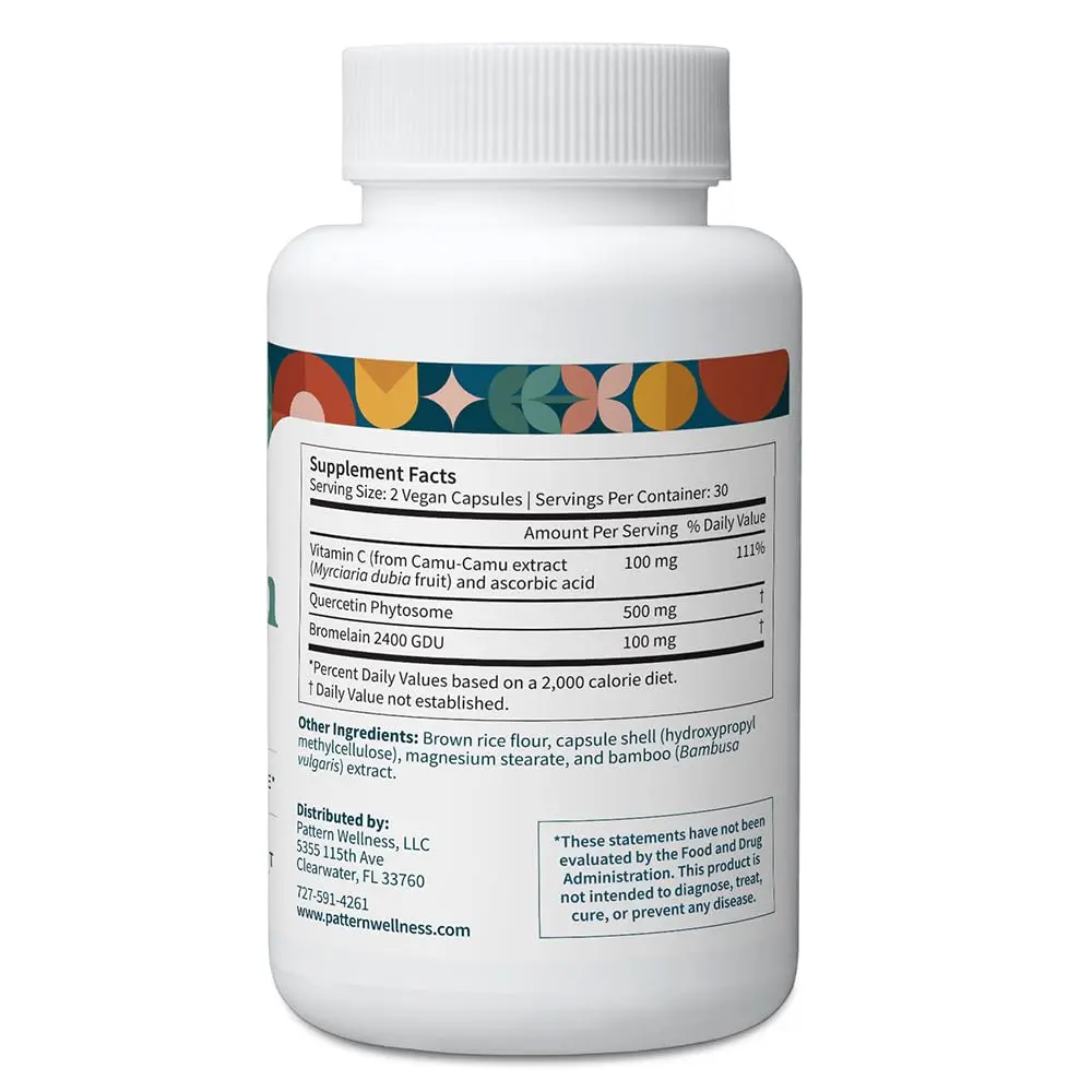 Pattern Wellness Quercetin Supplement – 60 Vegan Capsules | Immune & Cellular Support - view 3