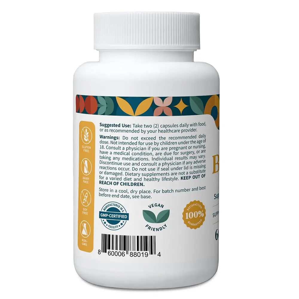 Pattern Wellness Berberine Supplement – 60 Capsules | Supports Metabolic Balance & Circulatory Wellness - view 2