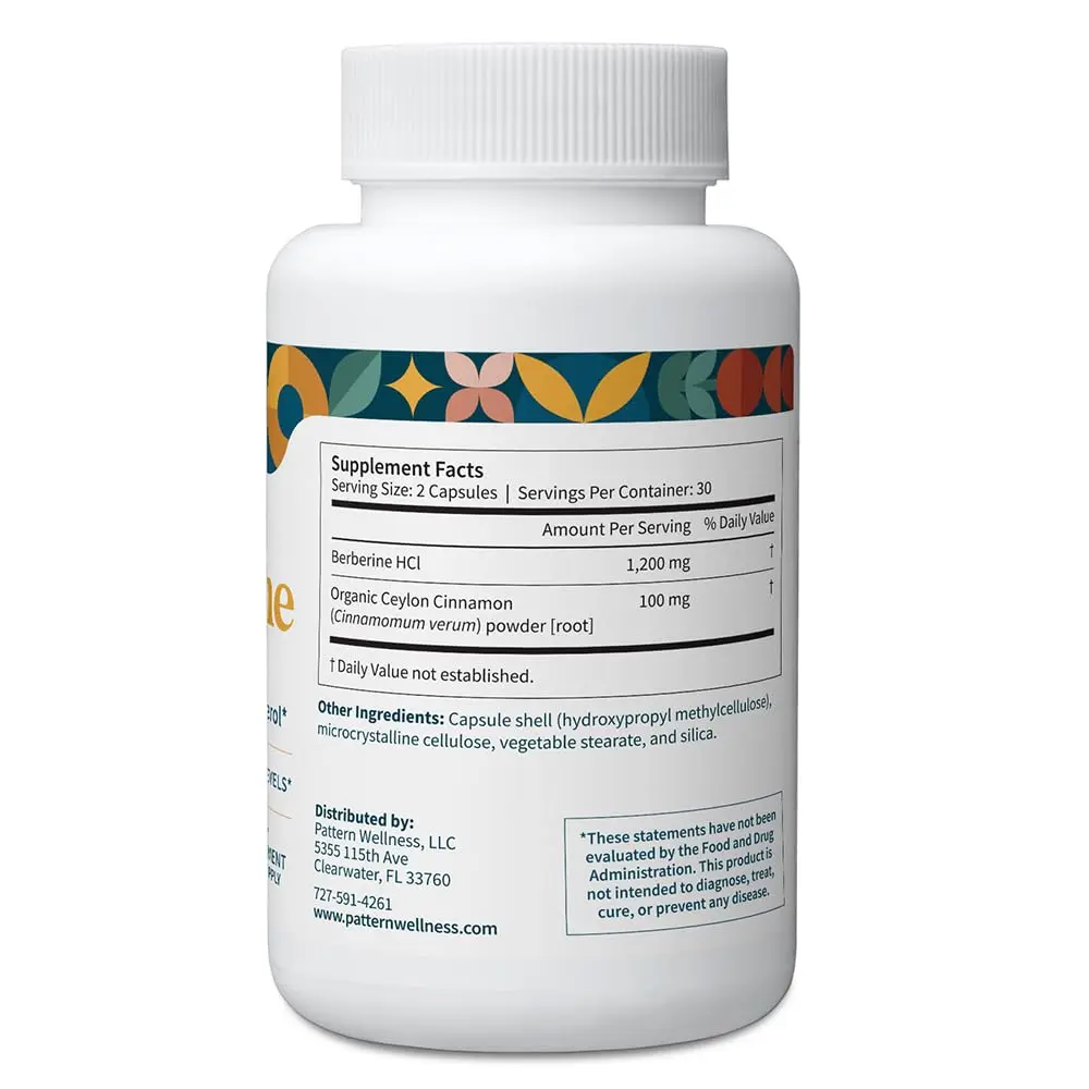 Pattern Wellness Berberine Supplement – 60 Capsules | Supports Metabolic Balance & Circulatory Wellness - view 3
