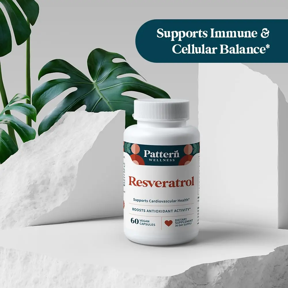 Pattern Wellness Resveratrol Supplement – 60 Capsules | Supports Heart & Cellular Health - view 6