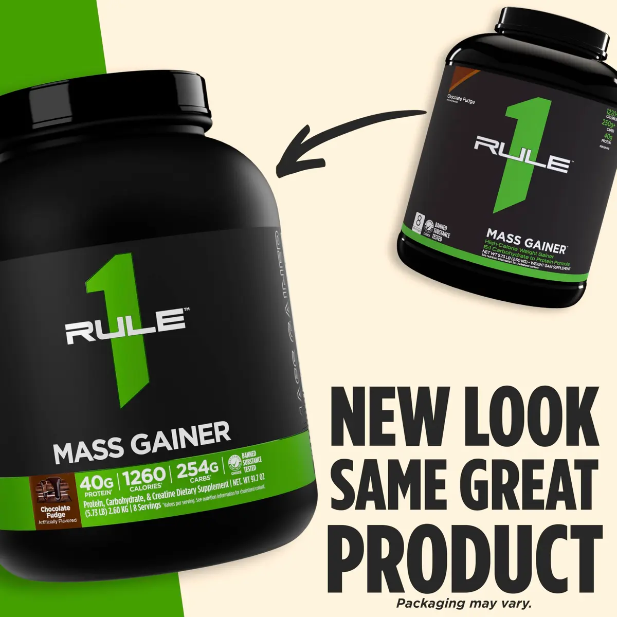 Rule 1 Proteins Mass Gainer Strawberries & Crème 16 Servings | 1220+ Calories, 40g Whey Protein - view 2
