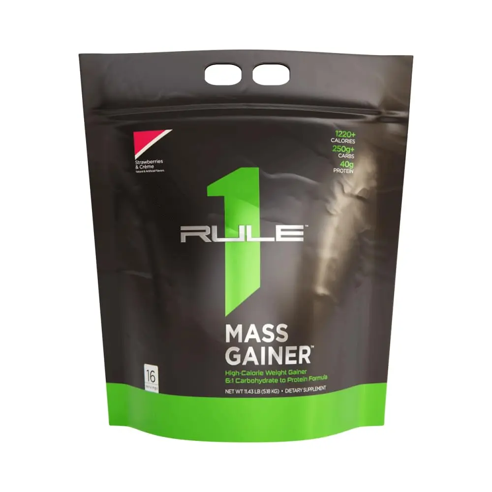 Rule 1 Proteins Mass Gainer Strawberries & Crème 16 Servings | 1220+ Calories, 40g Whey Protein - view 4