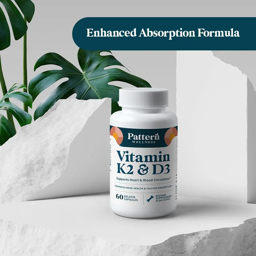 Pattern Wellness Vitamin K2 & D3 Supplement – 60 Capsules | Bone & Heart Support - view 7