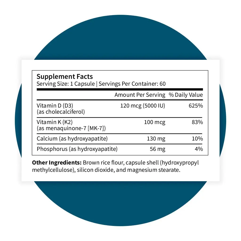 Pattern Wellness Vitamin K2 & D3 Supplement – 60 Capsules | Bone & Heart Support - view 9