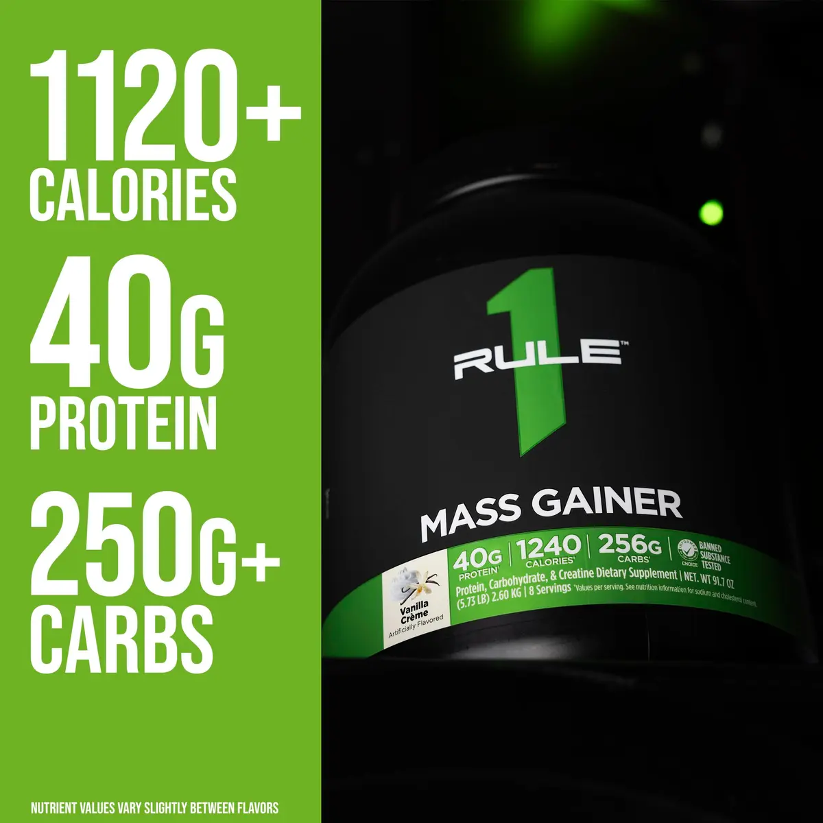 Rule 1 Proteins Mass Gainer Chocolate Fudge | 16 Servings, 1220+ Calories, High-Quality Whey - view 3