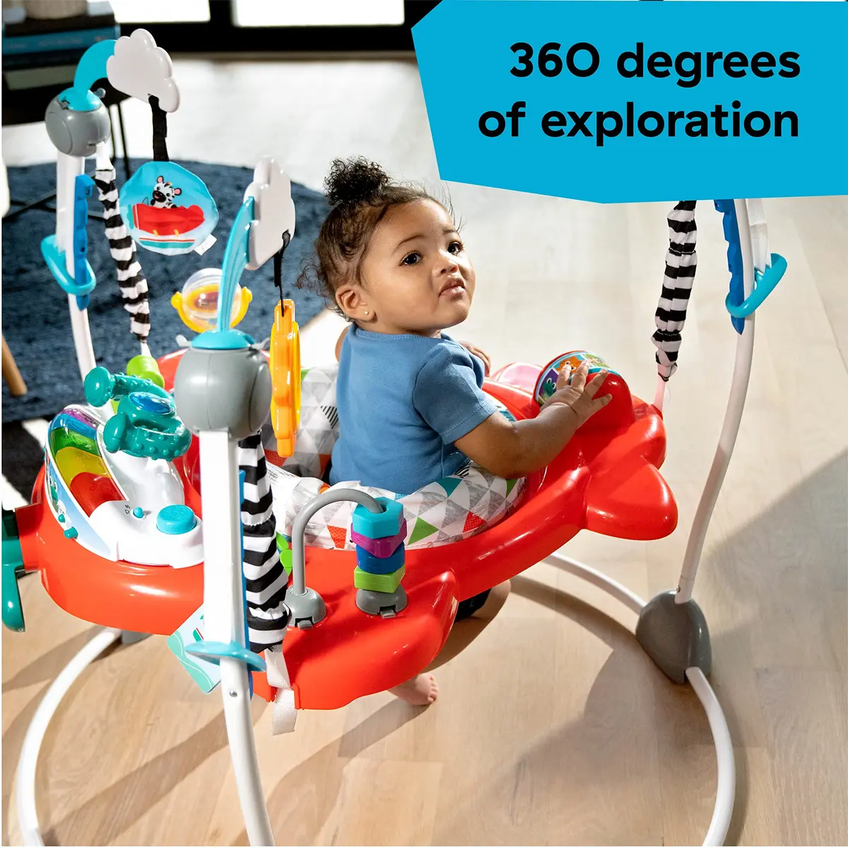 Baby Einstein Ocean Explorers Airplane Adventure 2-in-1 Activity Jumper with Lights & Music, 33.98" (86.3 cm) | Ages 6 Months+ - view 6