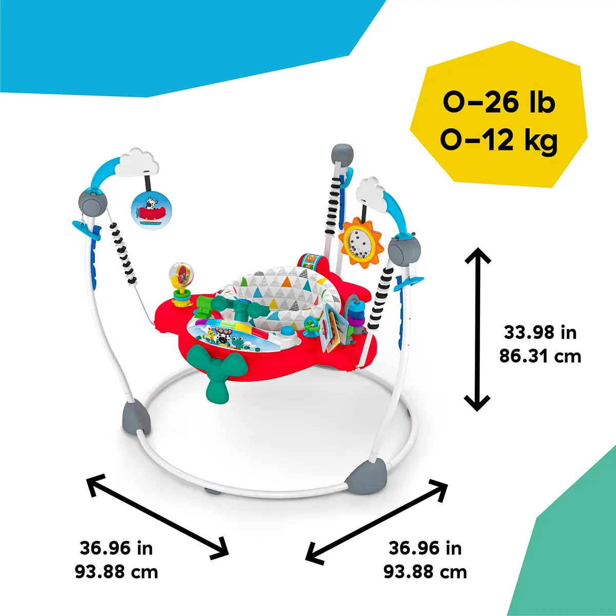 Baby Einstein Ocean Explorers Airplane Adventure 2-in-1 Activity Jumper with Lights & Music, 33.98" (86.3 cm) | Ages 6 Months+ - view 8