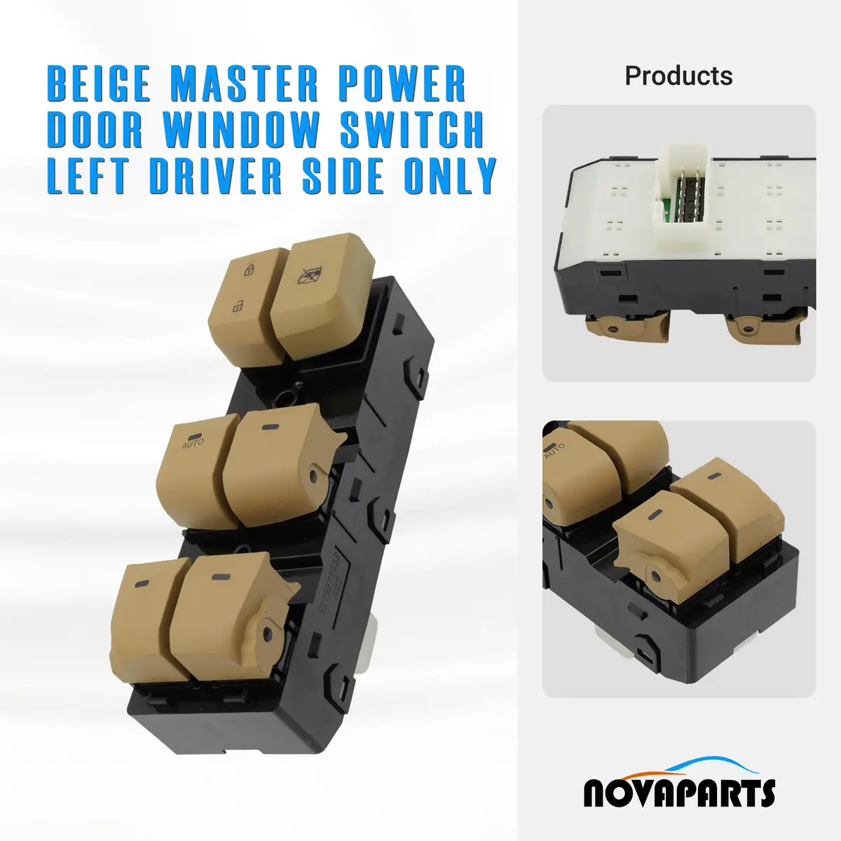 NOVAPARTS Beige Master Power Door Window Switch for 2011-2015 Hyundai Elantra AUTO Driver Side | 93570-3X000 - view 2
