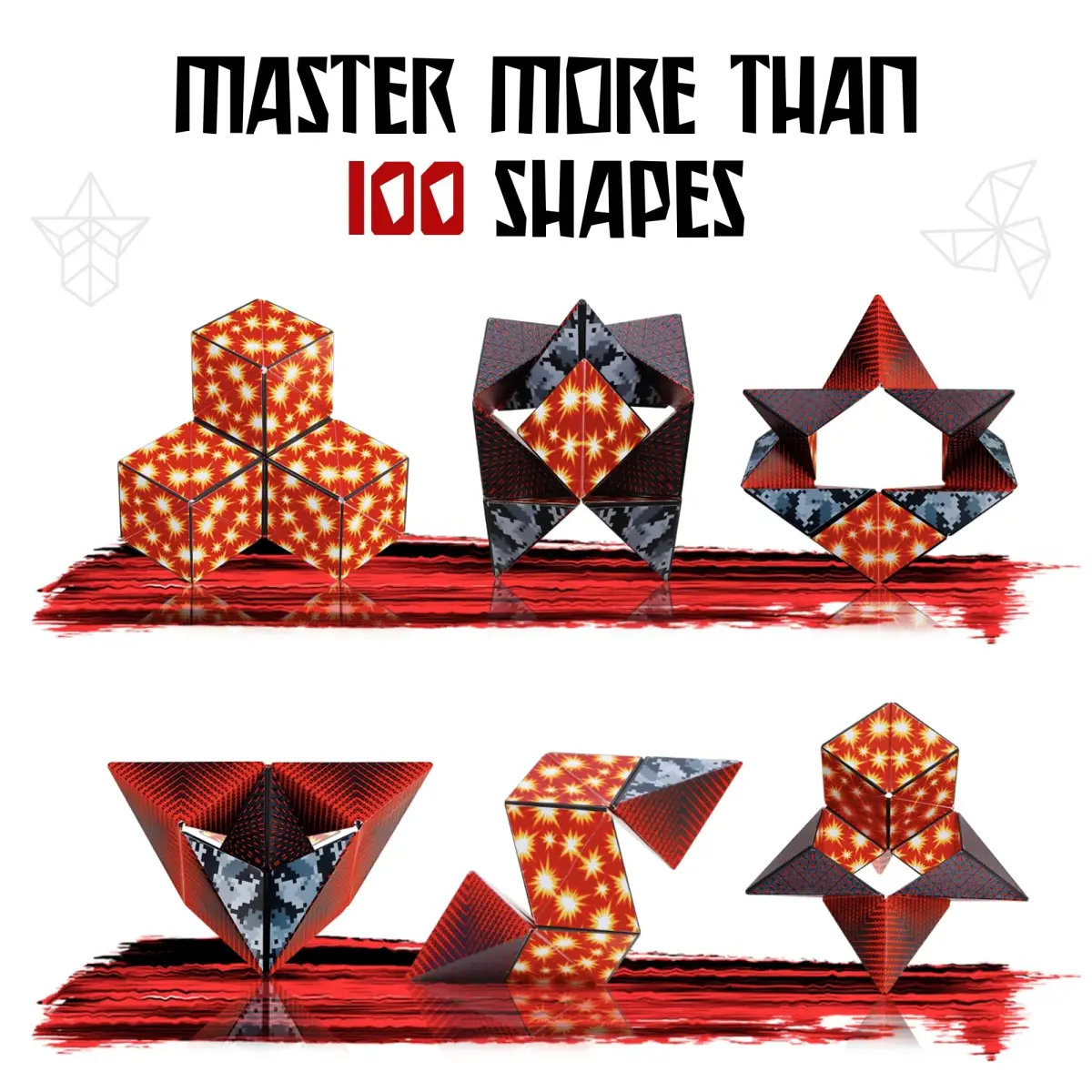 Shashibo Battle Shapes Magnetic Puzzle Cube 11.8 x 9.2 inches | STEM Educational Toy for Kids & Adults - view 6