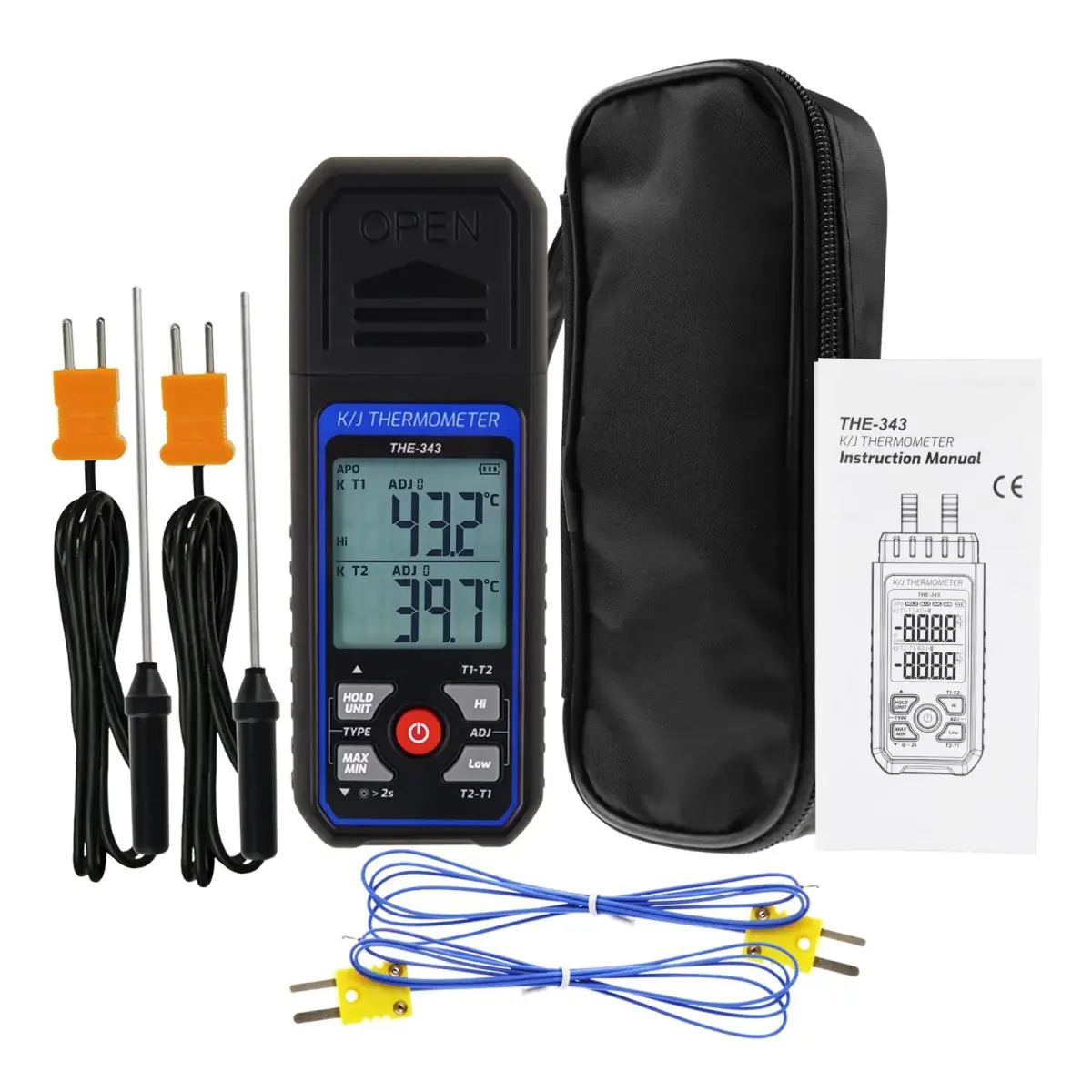 DANOPLUS K Type Thermocouple Thermometer -200~1372℃ (2501℉) | Dual Channel HVAC Temperature Meter Gauge - view 8