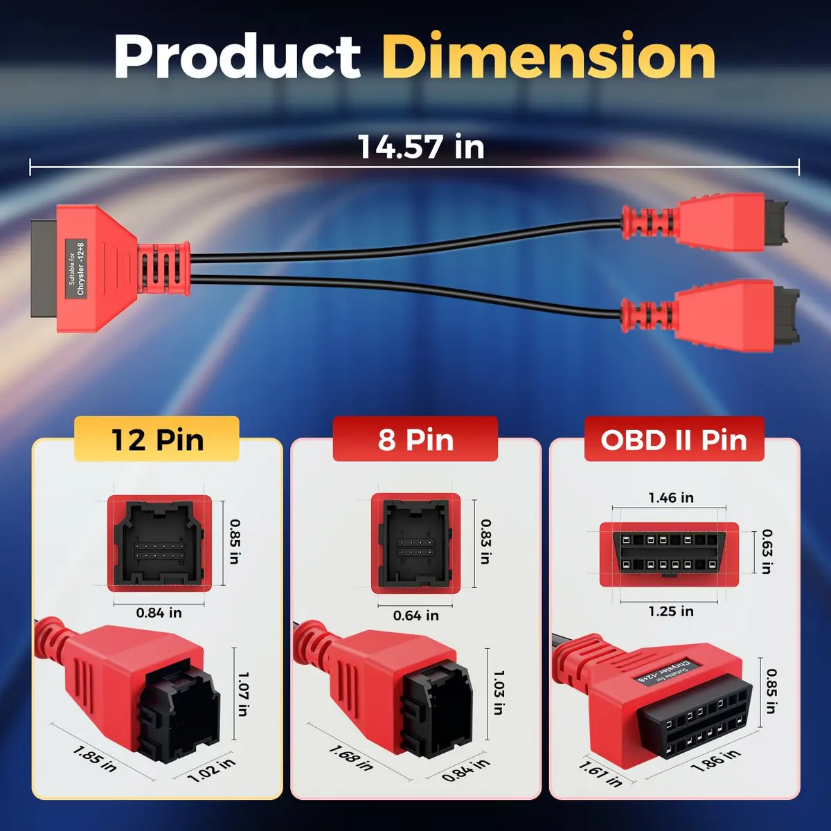 Autel OBD2 12+8 Adapter for Chrysler | Secure Gateway Bypass Cable, 40cm - view 7