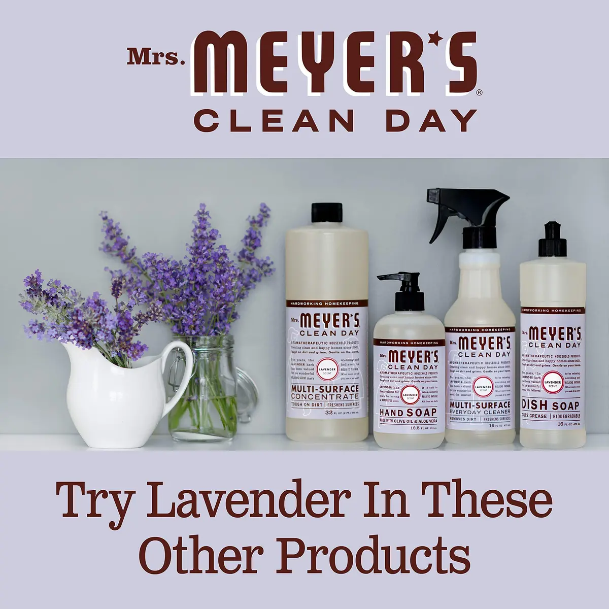Mrs. MEYER'S HAND SOAP REFILL 66 Fl Oz | Garden-Inspired Scent, Cruelty-Free, Paraben-Free, Aloe & Olive Oil, Made in USA - view 6