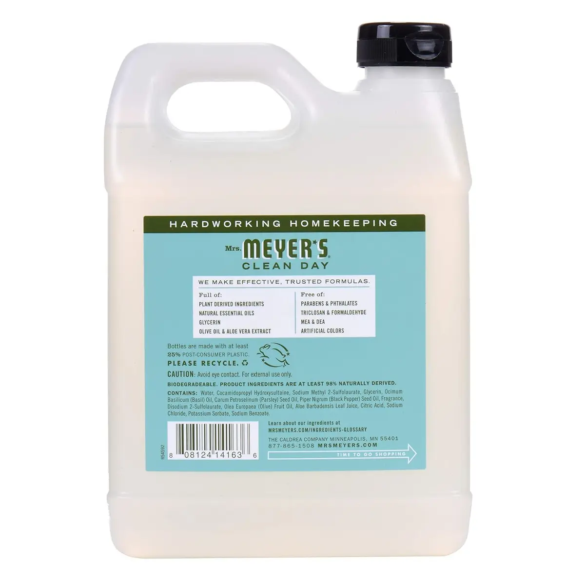 Mrs. MEYER'S HAND SOAP REFILL 66 Fl Oz | Garden-Inspired Scent, Cruelty-Free, Paraben-Free, Aloe & Olive Oil, Made in USA - view 4