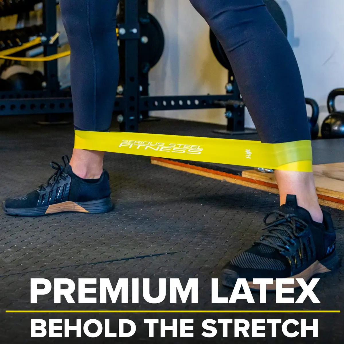 Serious Steel Fitness 12 Inch Resistance Loop Mini Band Exercise Workout Bands (X-Light - 10 Pack - Yellow) | Rehab & Warm-Up Tool - view 3