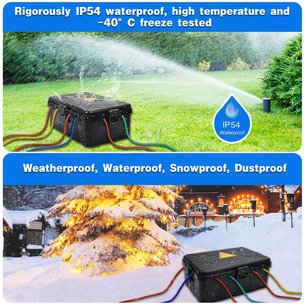 Hrensaw Large Outdoor Electrical Box Waterproof 34.3cm x 23.9cm x 13.4cm (12.5 x 8.5 x 5 inches) | IP54 Rated for Indian Weather - view 5